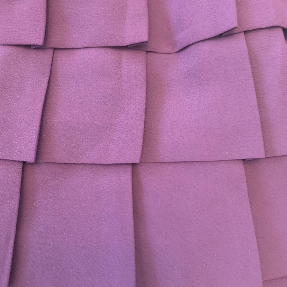 Anthropologie Purple Mini Skirt With Layered Pleats - Picture 5 of 5